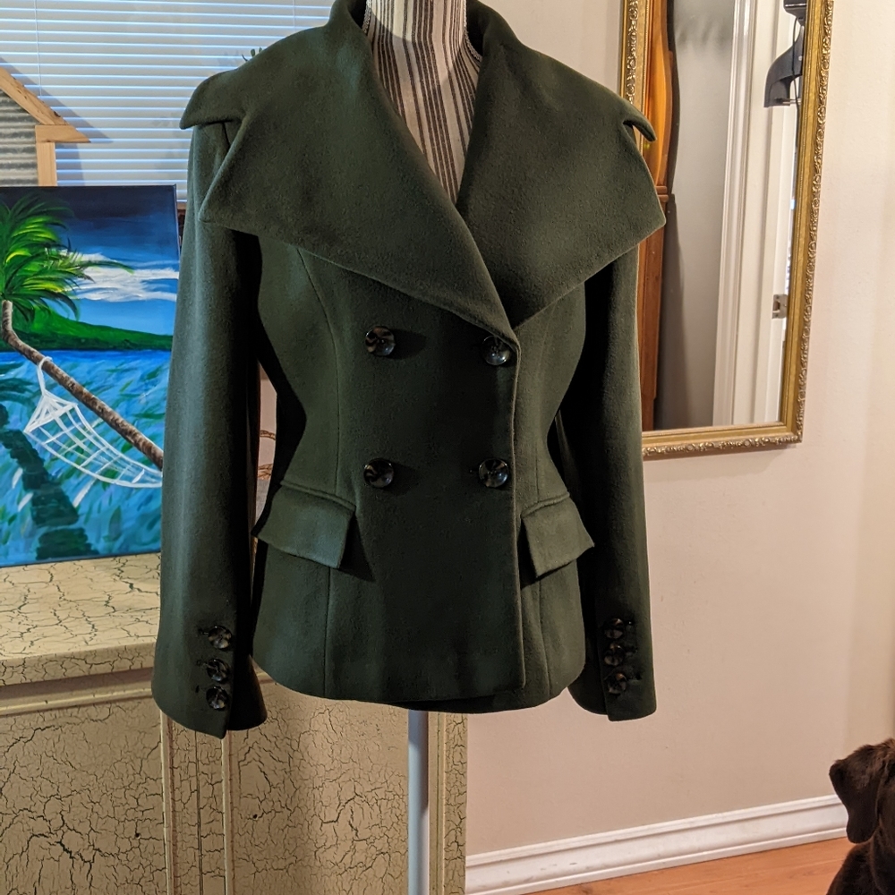 Marvin Richards New York green wool coat